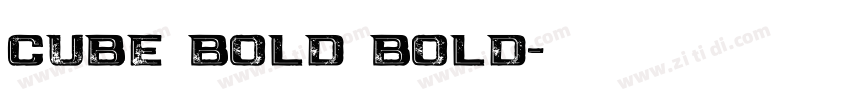 Cube Bold Bold字体转换